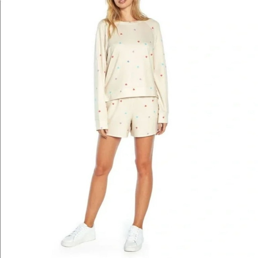 NWT Wildfox Cream Multicolor Heart top - Picture 3 of 10